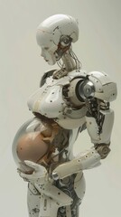 illustration of a pregnant robot