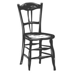 Silhouette Wooden Chair black color only