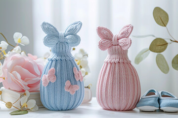 Knitted baby toys