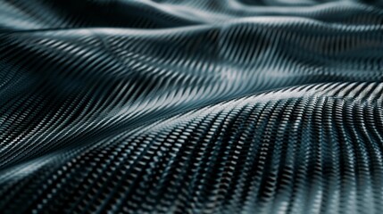 A texture panorama of black carbon fiber, showcasing the material used in advanced manufacturing and design