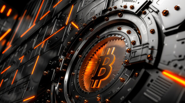 background with an image of a bitcoin coin
