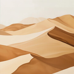 Beautiful sand dunes in the Sahara desert. - 764295553