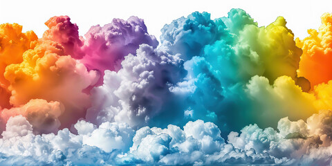 A cluster of clouds drifting across the sky, creating a dynamic and ever-changing scene. - obrazy, fototapety, plakaty