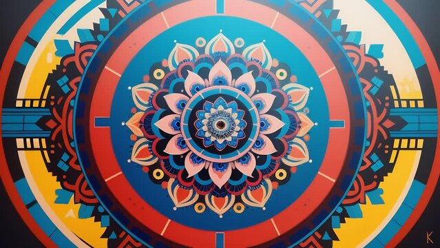 color mandala close up