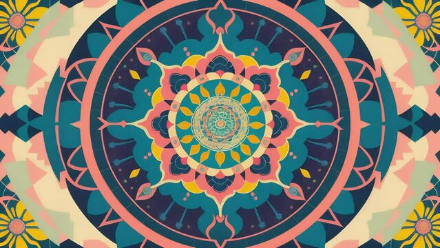 color mandala close up