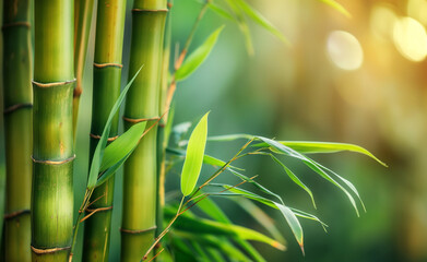 Fototapeta premium Bamboo Elegance: Nature's Textured Splendor
