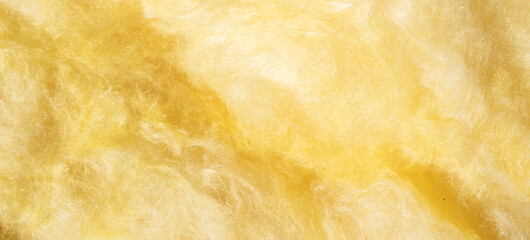 yellow mineral wool with a visible texture