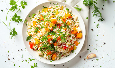 Vegetarian Comfort Food: Delicious Pilaf with Greens and Tomatoes