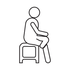 symbol of a person sitting relaxed