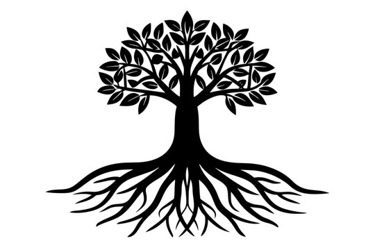 Tree silhouette vector illustration