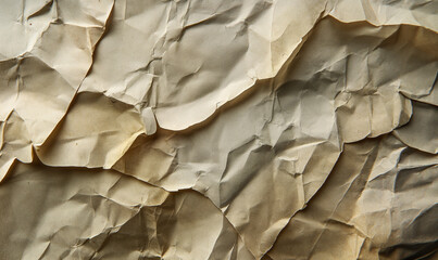 High-Resolution Vintage Crumpled Paper Texture Background