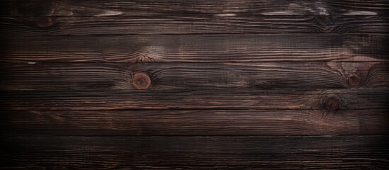 An image featuring a close-up of a wooden surface that has been stained dark brown