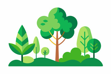 tree set vector illustration