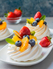 dessert with fruit
