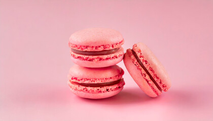 macaroon on a pink background