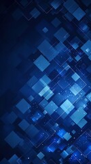 Abstract blue background with cubes.