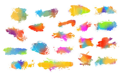 Abstraction from colored blots. Vector illustration.
