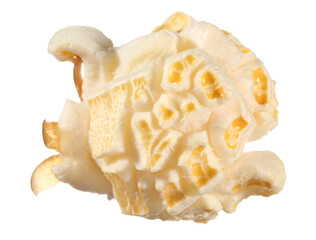 Kernel of tasty fresh popcorn isolated on white