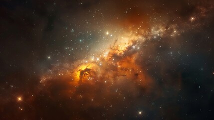 Fototapeta premium A serene view of a distant star cluster AI generated illustration