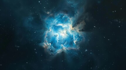 Naklejka na ściany i meble A serene view of a planetary nebula AI generated illustration