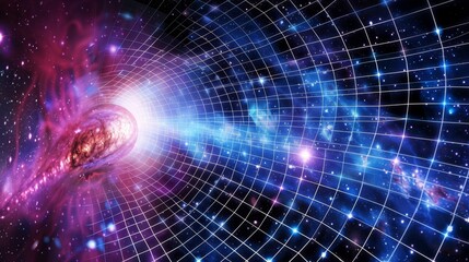 A simple representation of the cosmic microwave background radiation  AI generated illustration