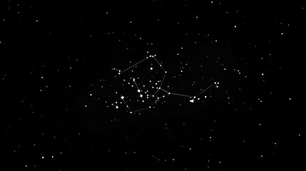 A simple representation of the Orion constellation AI generated illustration