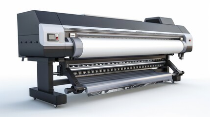A wide-format inkjet printer, essential for large-scale print projects in advertising and design
