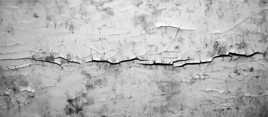 Capture a detailed view of a deteriorated wall featuring a vintage black and white photograph - obrazy, fototapety, plakaty