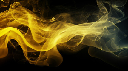 Fototapeta premium black and yellow smoke background