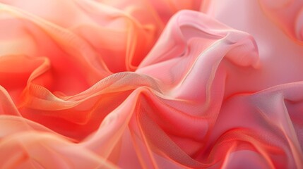 Soft coral hues blending seamlessly into a warm embrace  AI generated illustration - obrazy, fototapety, plakaty