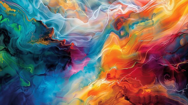 An abstract image featuring vibrant hues and fluid-like patterns, suggesting themes of motion, transformation, and the dynamic nature of change