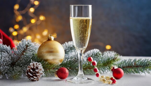 Generated image of christmas champagne 