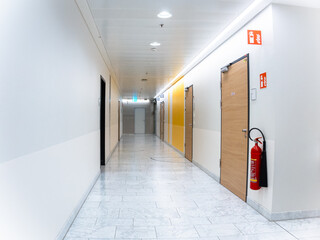 Ambulance hospital clinic view on the interior and corridors