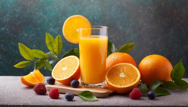 Generated image of fresh orange juice
