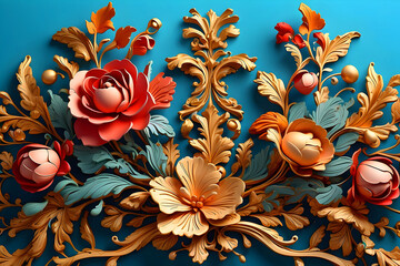 floral background with flowers.