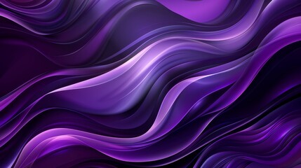 Stylish Wave Design: Dark Purple Abstract Shapes and Subtle Texture for a Luxurious Poster Generative AI
