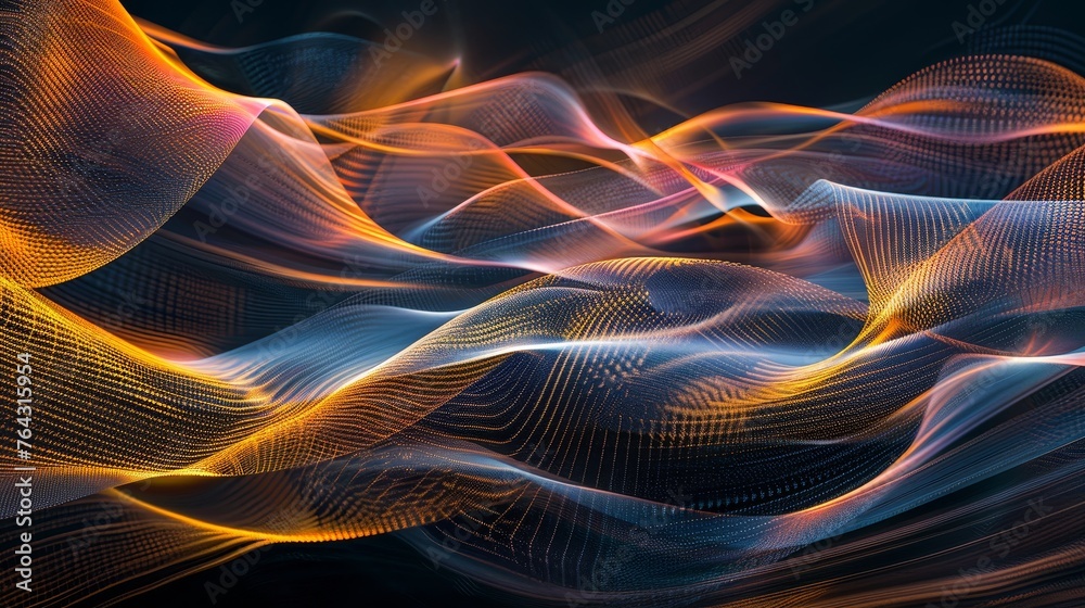 Fototapete abstract lines creating a sense of movement ai generated illustration