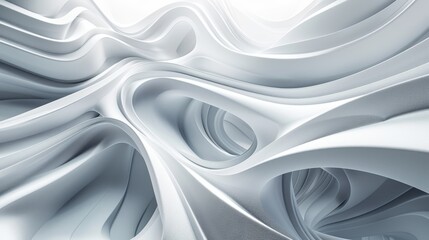 Abstract Modern Art: Clean White and Gray Background Generative AI