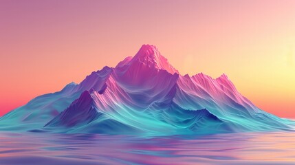 3d clay mountain sculpted from oil-based clay depicting a surreal landscape - obrazy, fototapety, plakaty