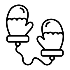 Mitten Line Icon