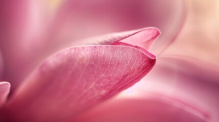 Close-up of a single petal in soft focus AI generated illustration