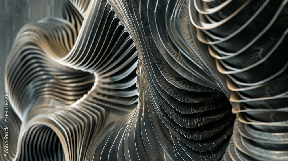 Poster fine lines and curves creating an abstract pattern ai generated illustration