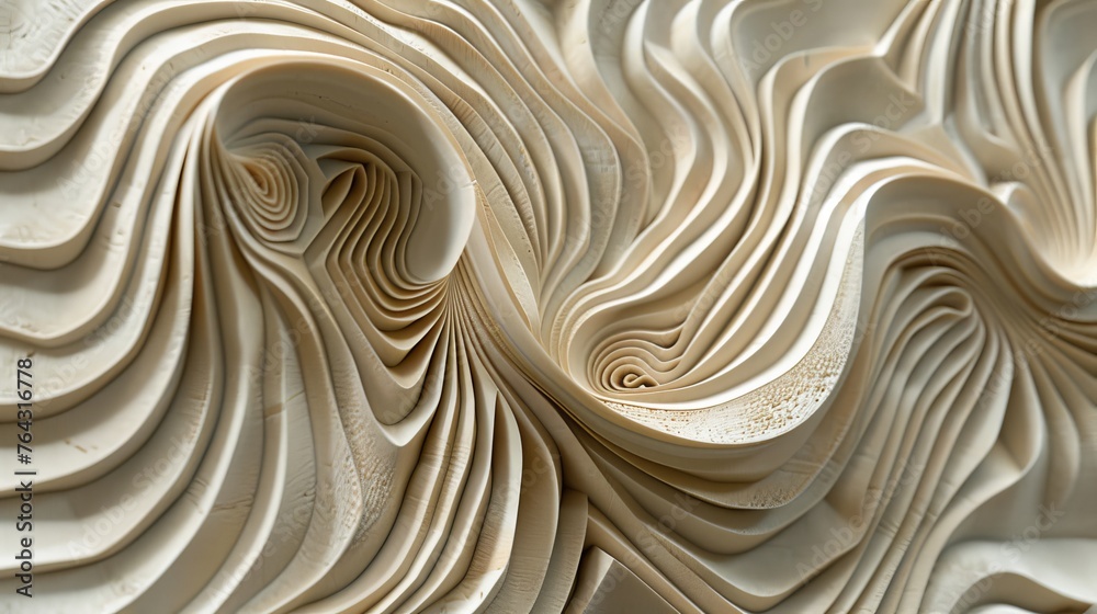Aufkleber fine lines and curves creating an abstract pattern ai generated illustration