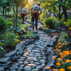 landscape gardener at work