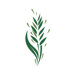 Fototapeta premium vector minimalistic logo on a white background agricultural, farm, plant, logotype, icon, nature, organic