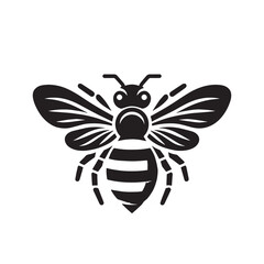 Vintage Bee Illustration, Vintage Bee Silhouettes, Vintage Styled Vector Illustration, Vintage Styled Vector Illustration, Retro Bee Vector, Retro Vector Bee Illustration
