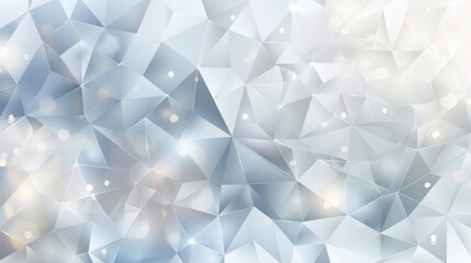 Geometric Polygon Design: Stylish White and Silver Background for Presentations Generative AI