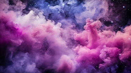 Abstract background with galactic figures and clouds in space with cosmic elements