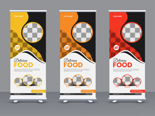 minimalists and illustrations retractable banner design in Illustrator, medical roll-up banner design, medical roll-up banner design layout, banners mockup, and vibrant marketing pull-up advertisement