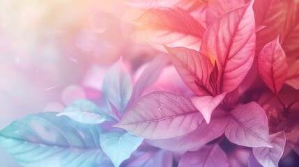 Bright and Clean Creative Illustration with Nature Elements - Modern Soft Color Background for Text Placement Generative AI